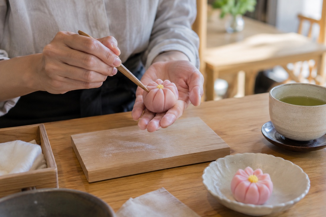 Seasonal wagashi in Izumo — AI-generated concept