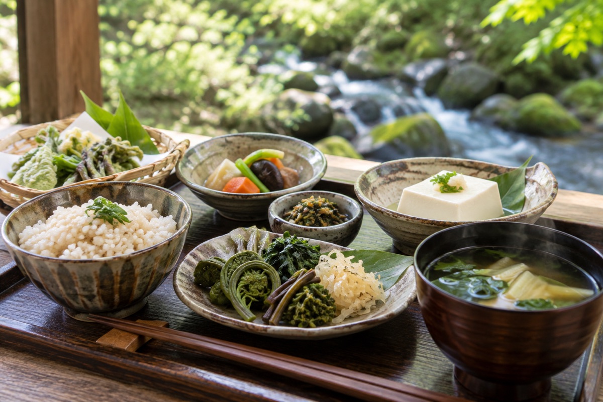 山里料理 みたき園をテーマにしたAI生成イメージ