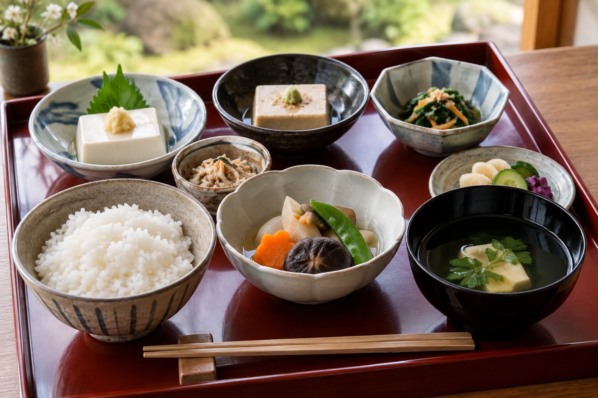 宿坊・観證院 山楽荘（精進料理）をテーマにしたAI生成イメージ