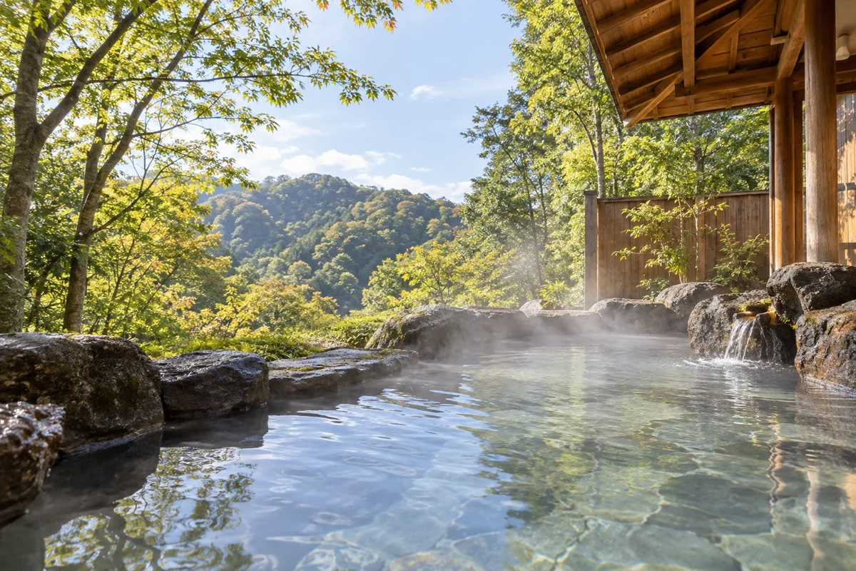 風の国温泉をテーマにしたAI生成イメージ
