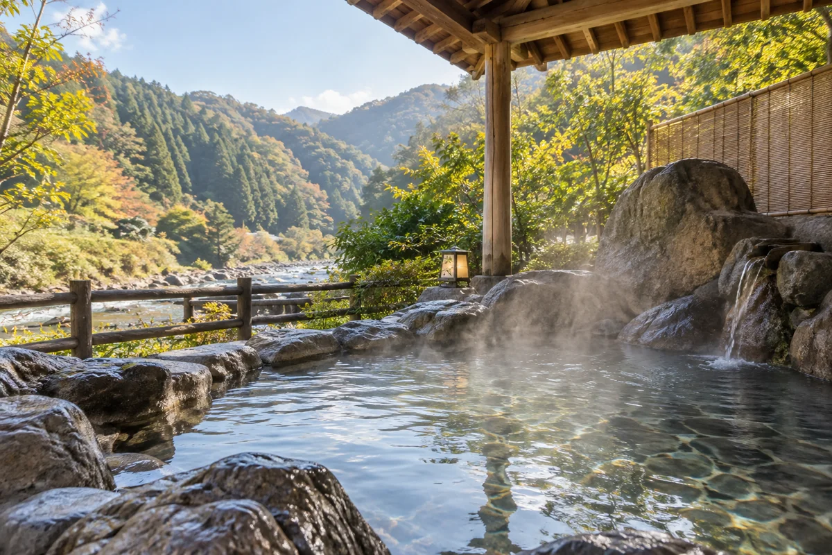 旭温泉をテーマにしたAI生成イメージ