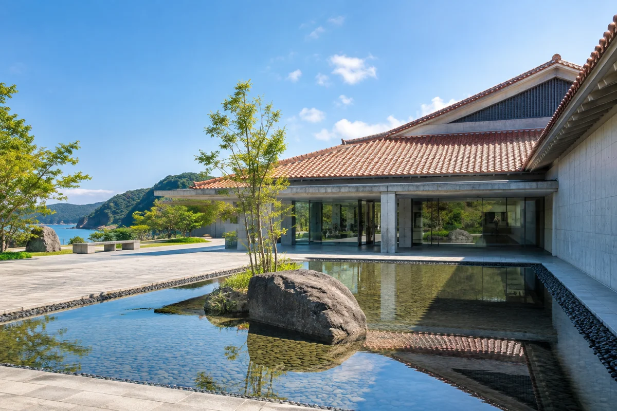 浜田市立石正美術館をテーマにしたAI生成イメージ