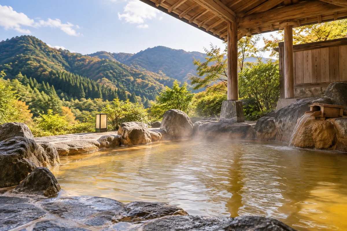 加田の湯をテーマにしたAI生成イメージ
