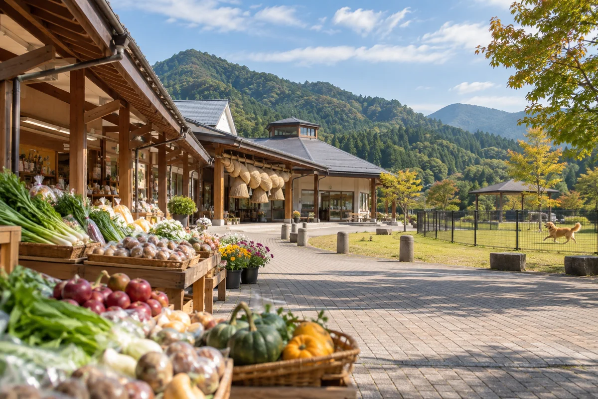 道の駅 とんばらをテーマにしたAI生成イメージ