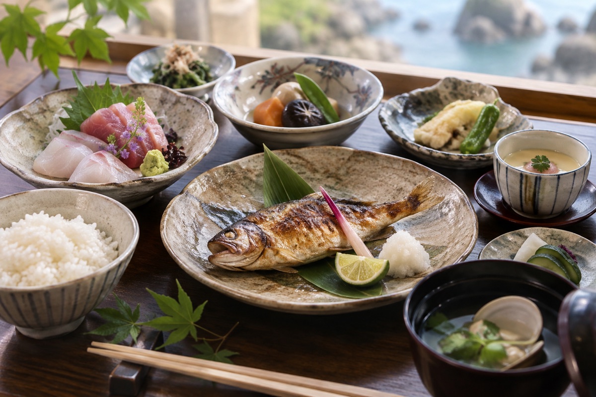 旬魚たつみ 岩美本店をテーマにしたAI生成イメージ
