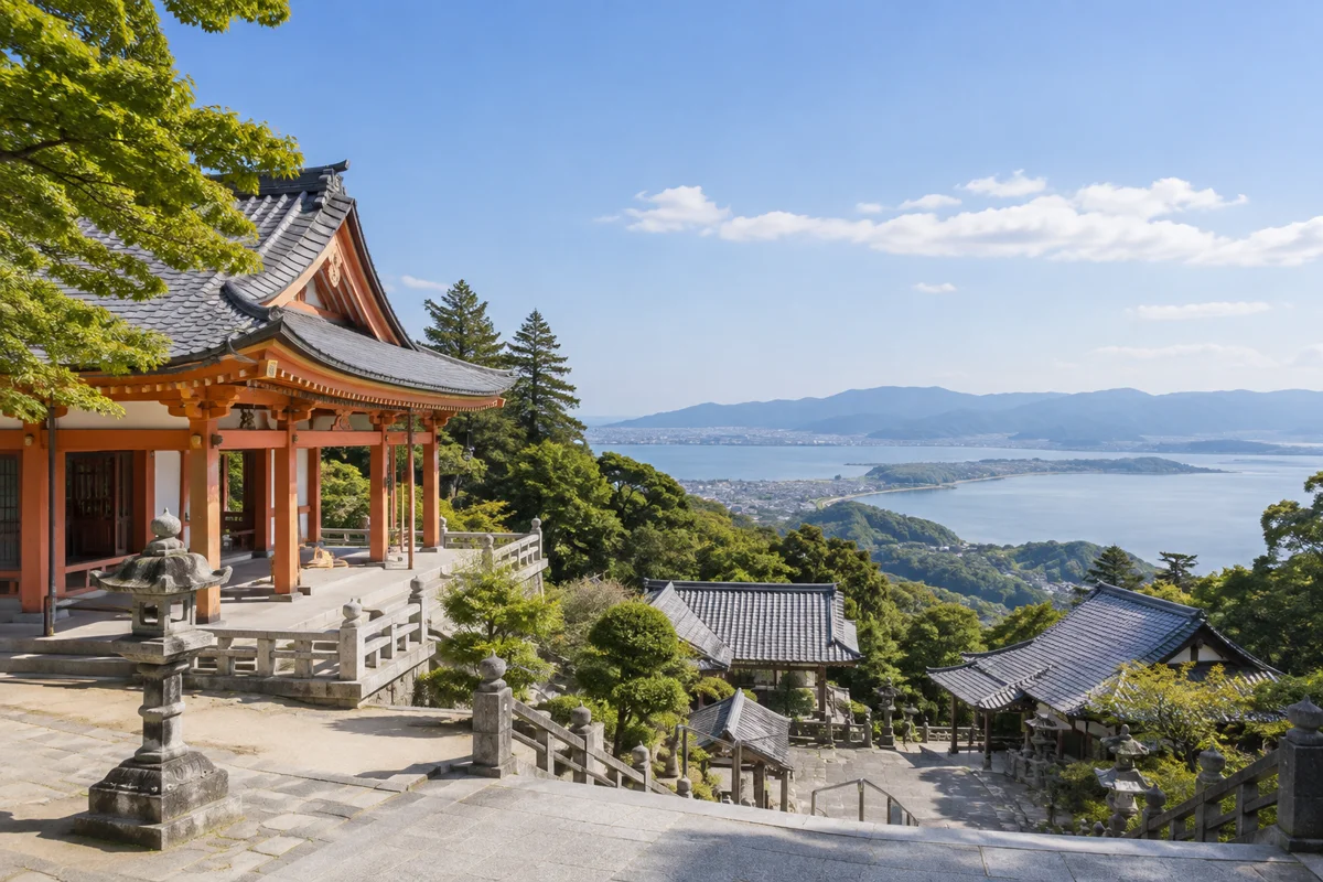一畑薬師をテーマにしたAI生成イメージ