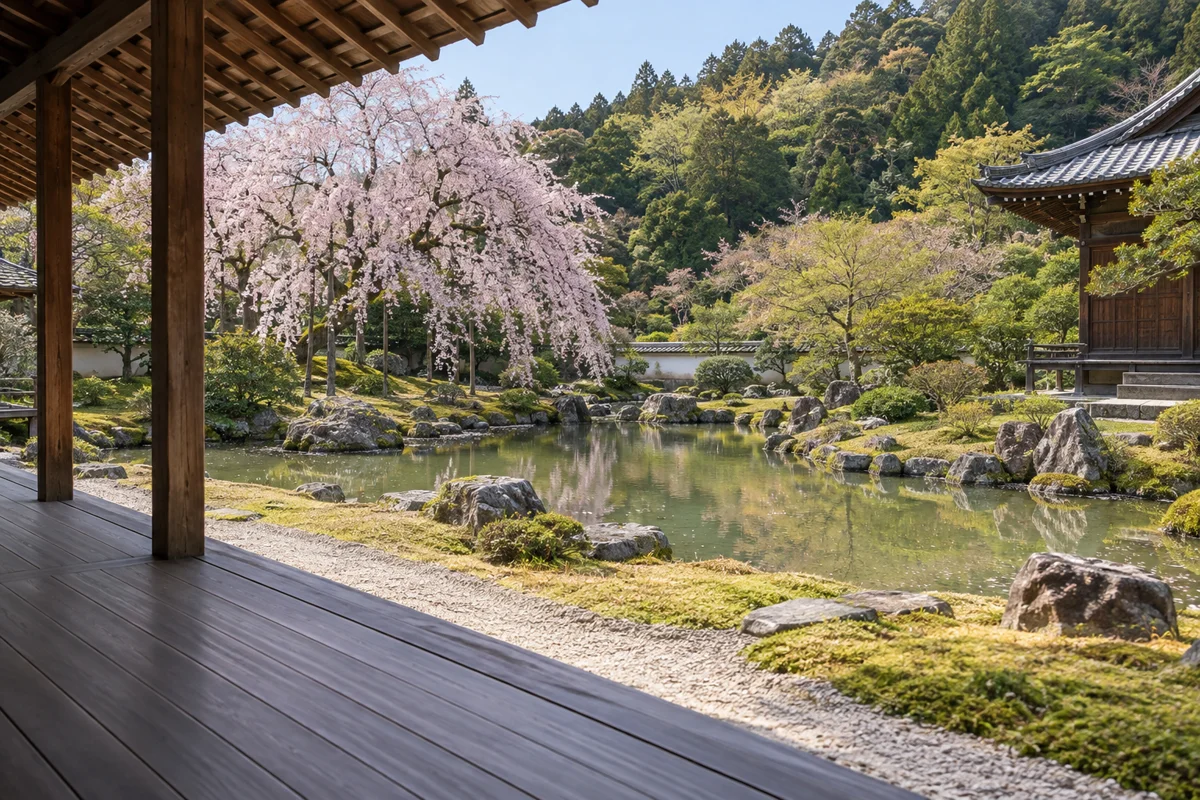 医光寺・雪舟庭園をテーマにしたAI生成イメージ