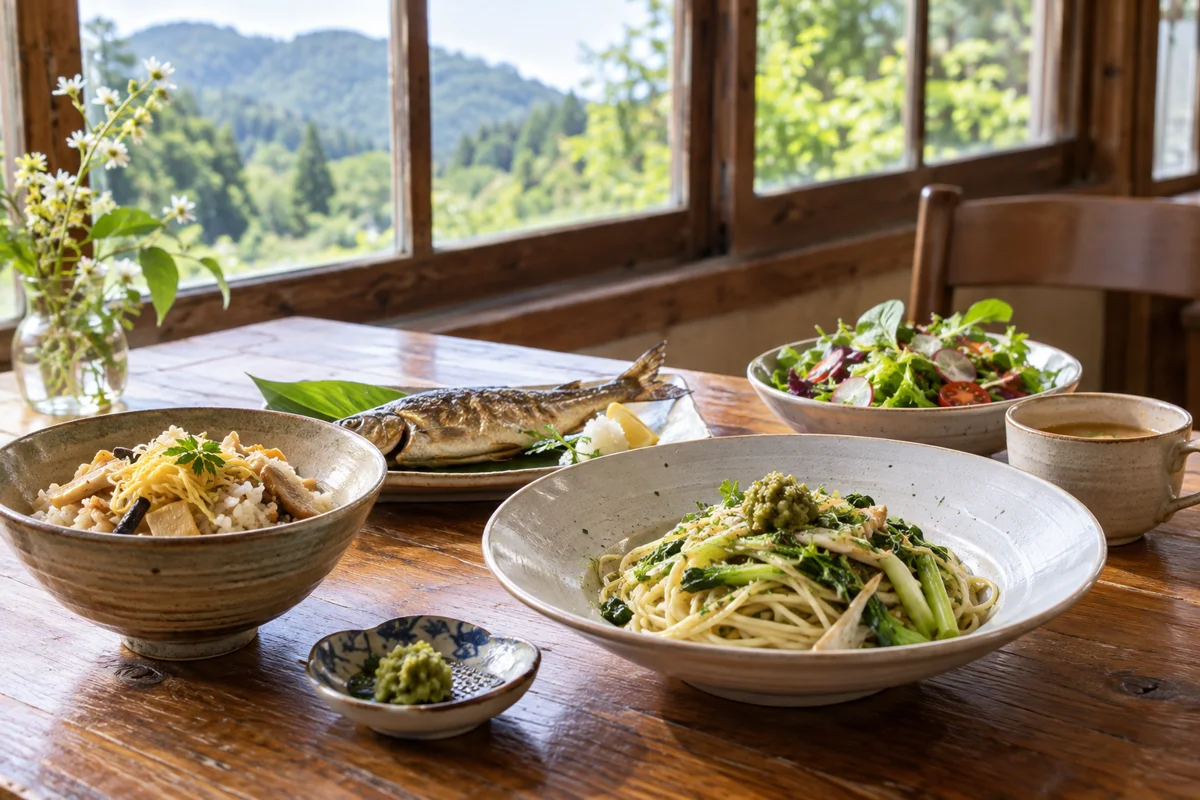 森の洋食屋さん ねむの木をテーマにしたAI生成イメージ