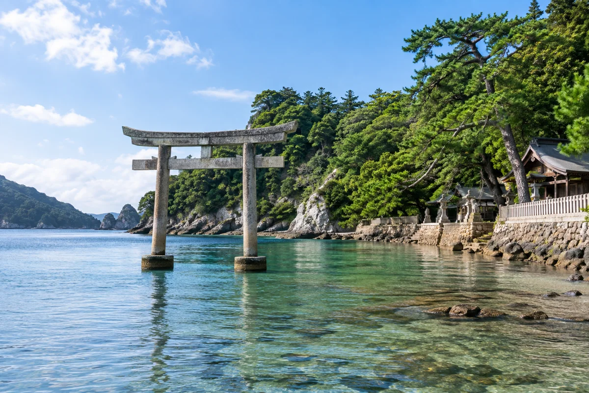 由良比女神社をテーマにしたAI生成イメージ
