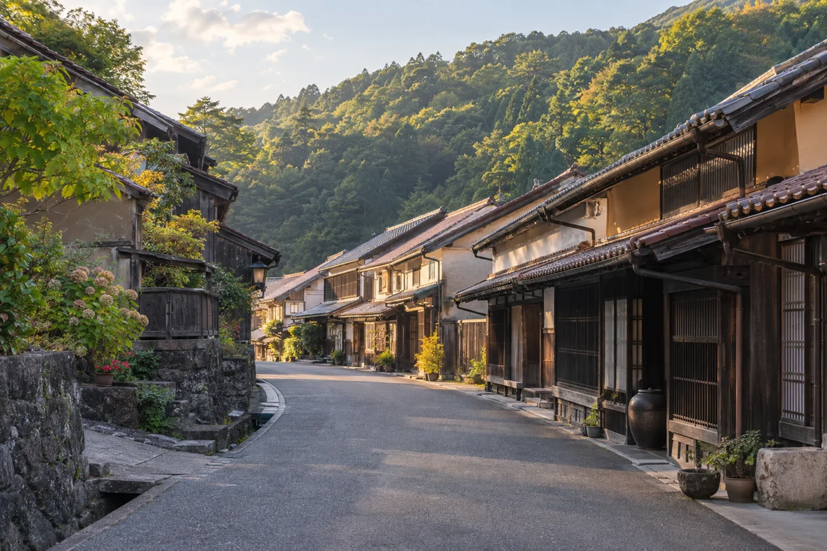 世界遺産 石見銀山をテーマにしたAI生成イメージ