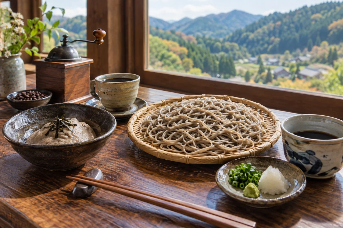 山県そばをテーマにしたAI生成イメージ