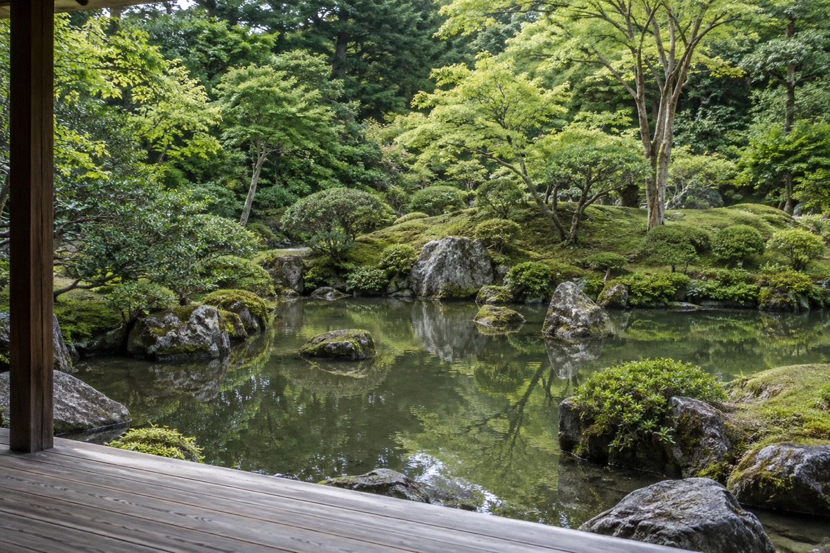 観音院庭園をテーマにしたAI生成イメージ