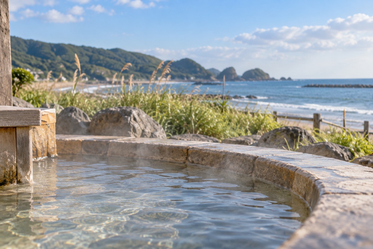 浜村温泉をテーマにしたAI生成イメージ