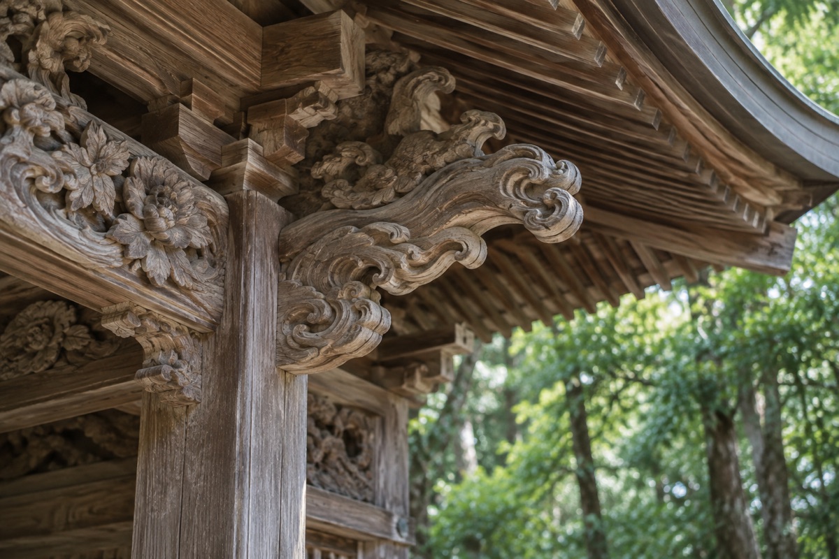 神﨑神社をテーマにしたAI生成イメージ