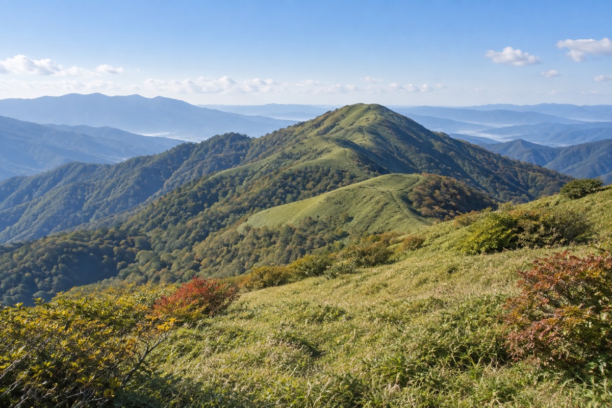 那岐山をテーマにしたAI生成イメージ