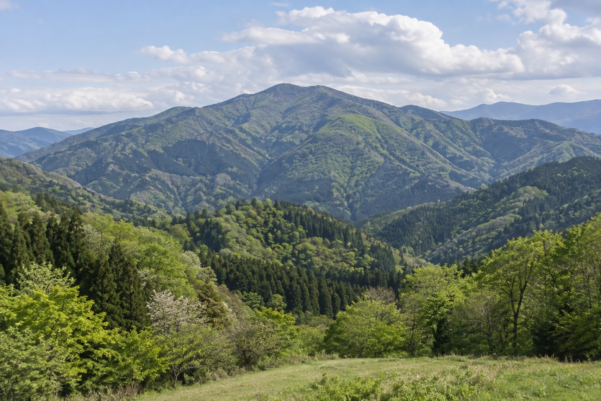 鷲峰山をテーマにしたAI生成イメージ