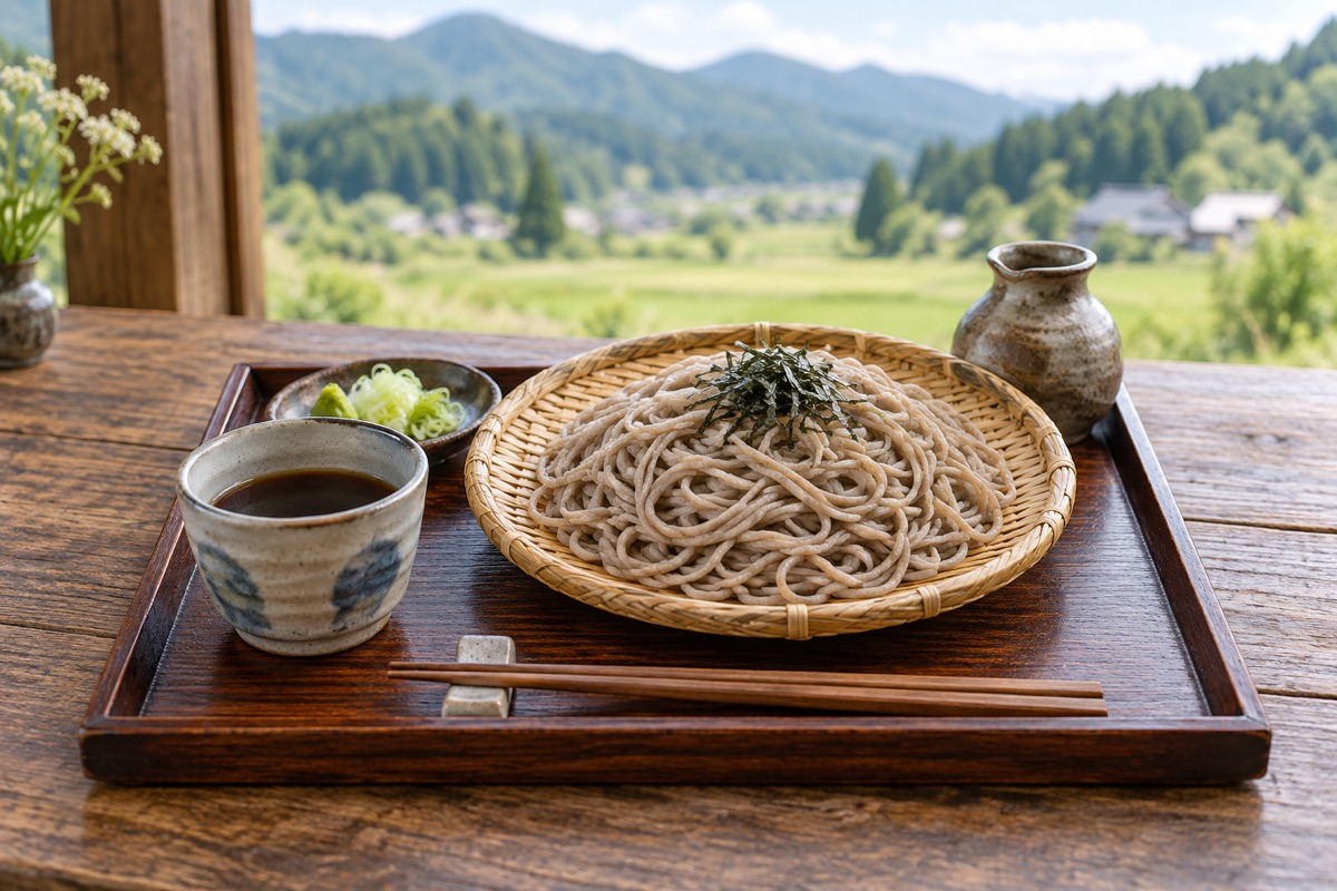 鹿野そば道場をテーマにしたAI生成イメージ