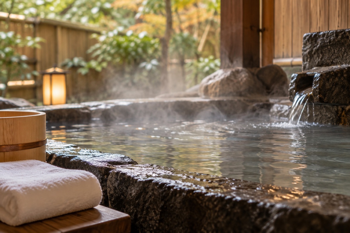 温泉旅館丸茂をテーマにしたAI生成イメージ