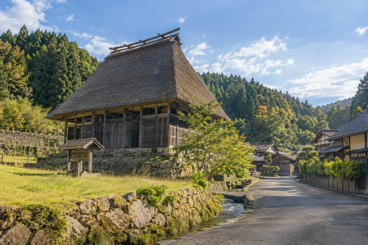 菅谷たたら山内をテーマにしたAI生成イメージ