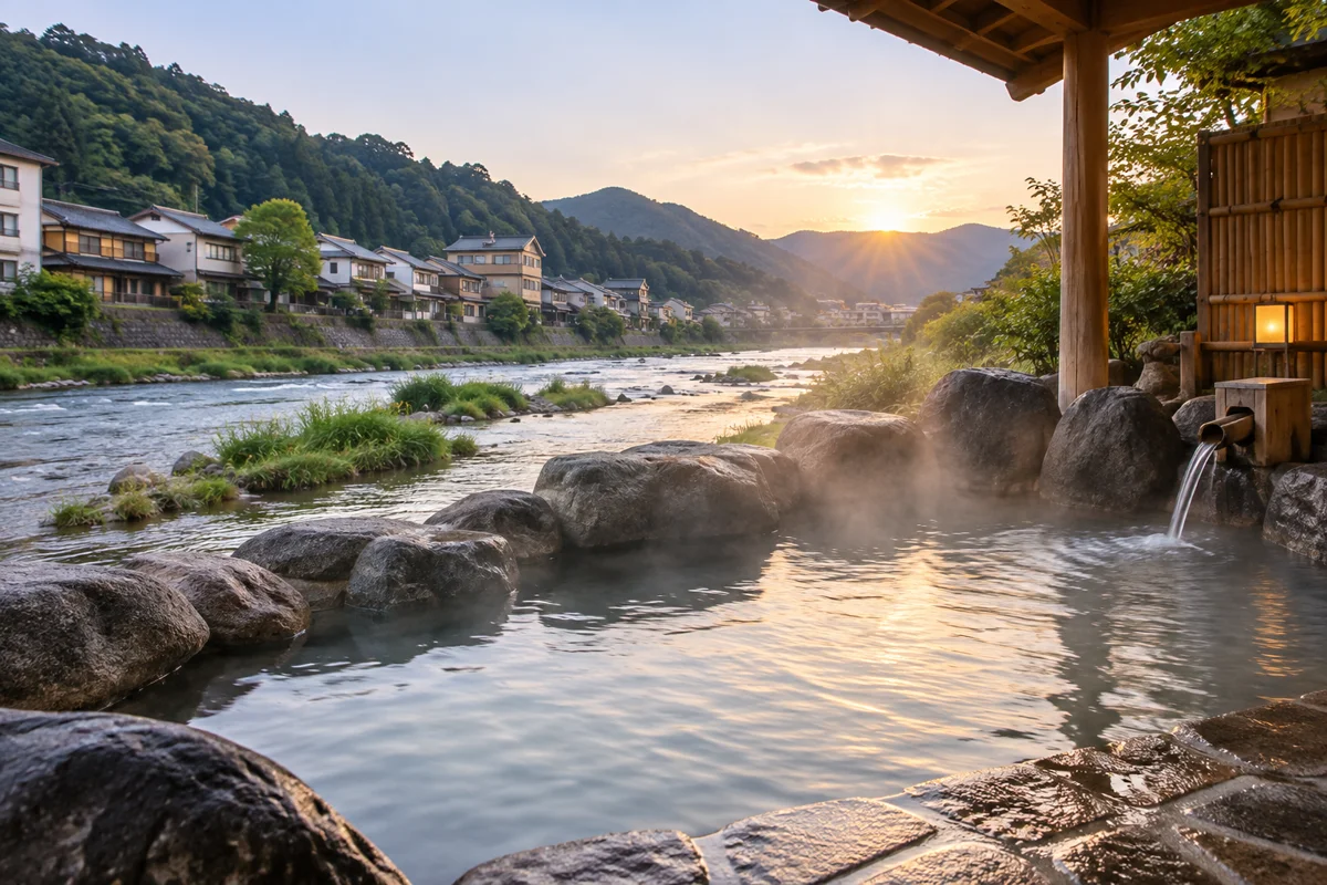 出雲湯村温泉をテーマにしたAI生成イメージ