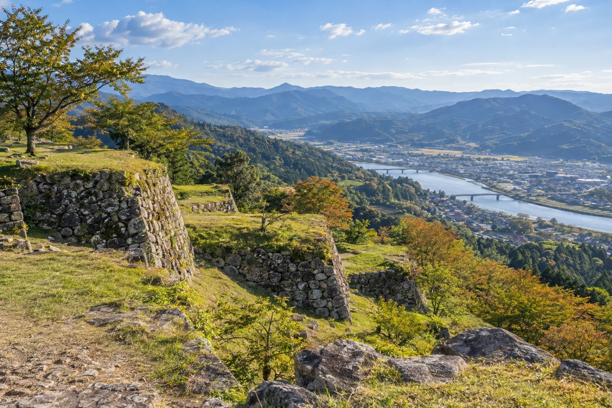 月山富田城跡をテーマにしたAI生成イメージ