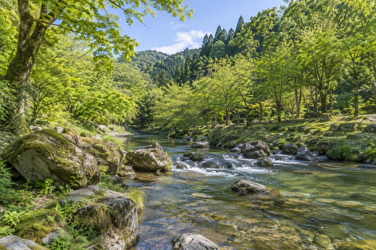水源公園をテーマにしたAI生成イメージ